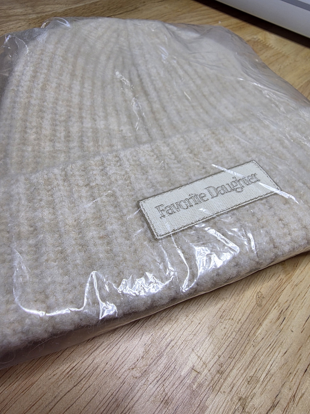 Favorite Daughter Oatmeal Ribbed Knit Beanie - Picture 2 of 2